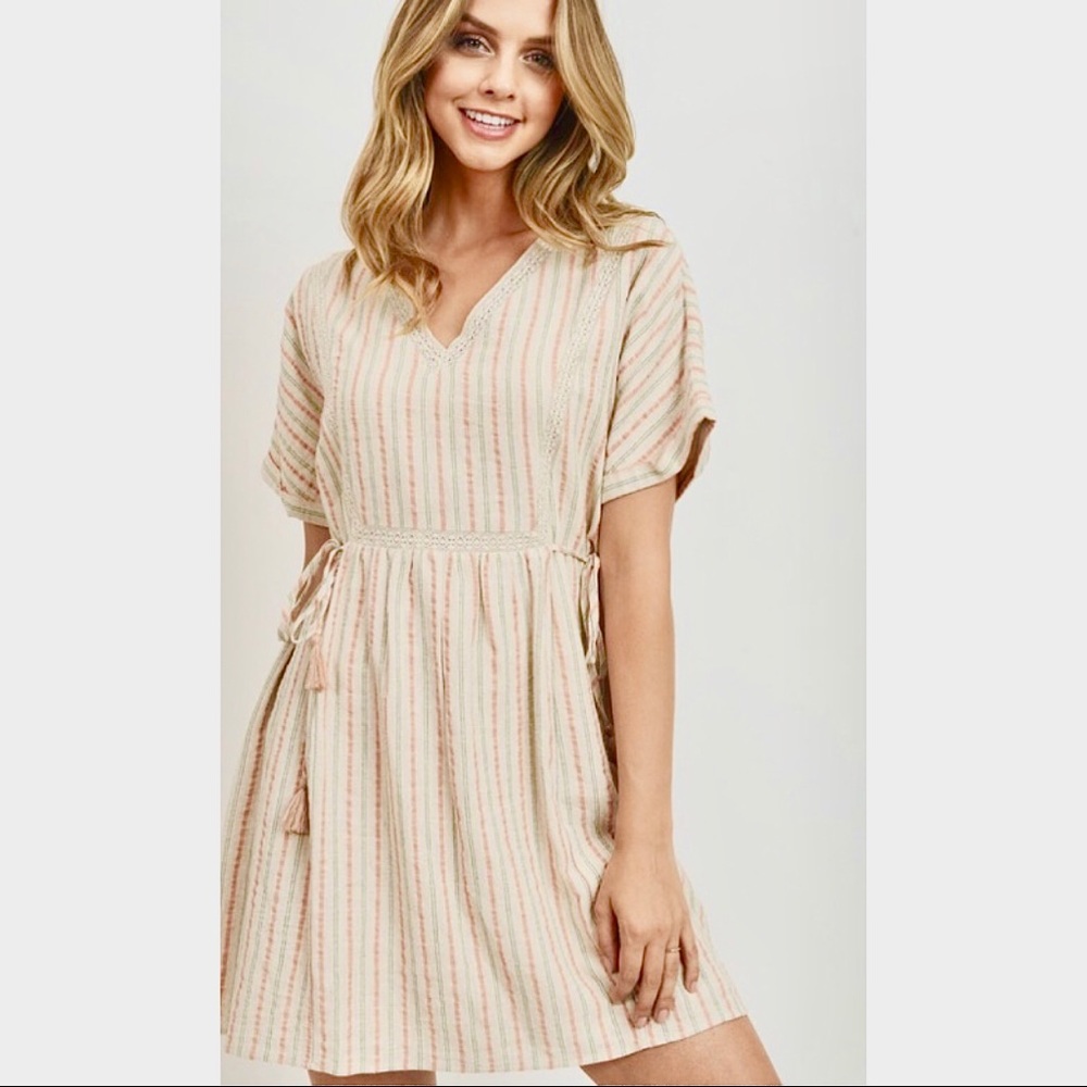 Oatmeal Apron Style Dress